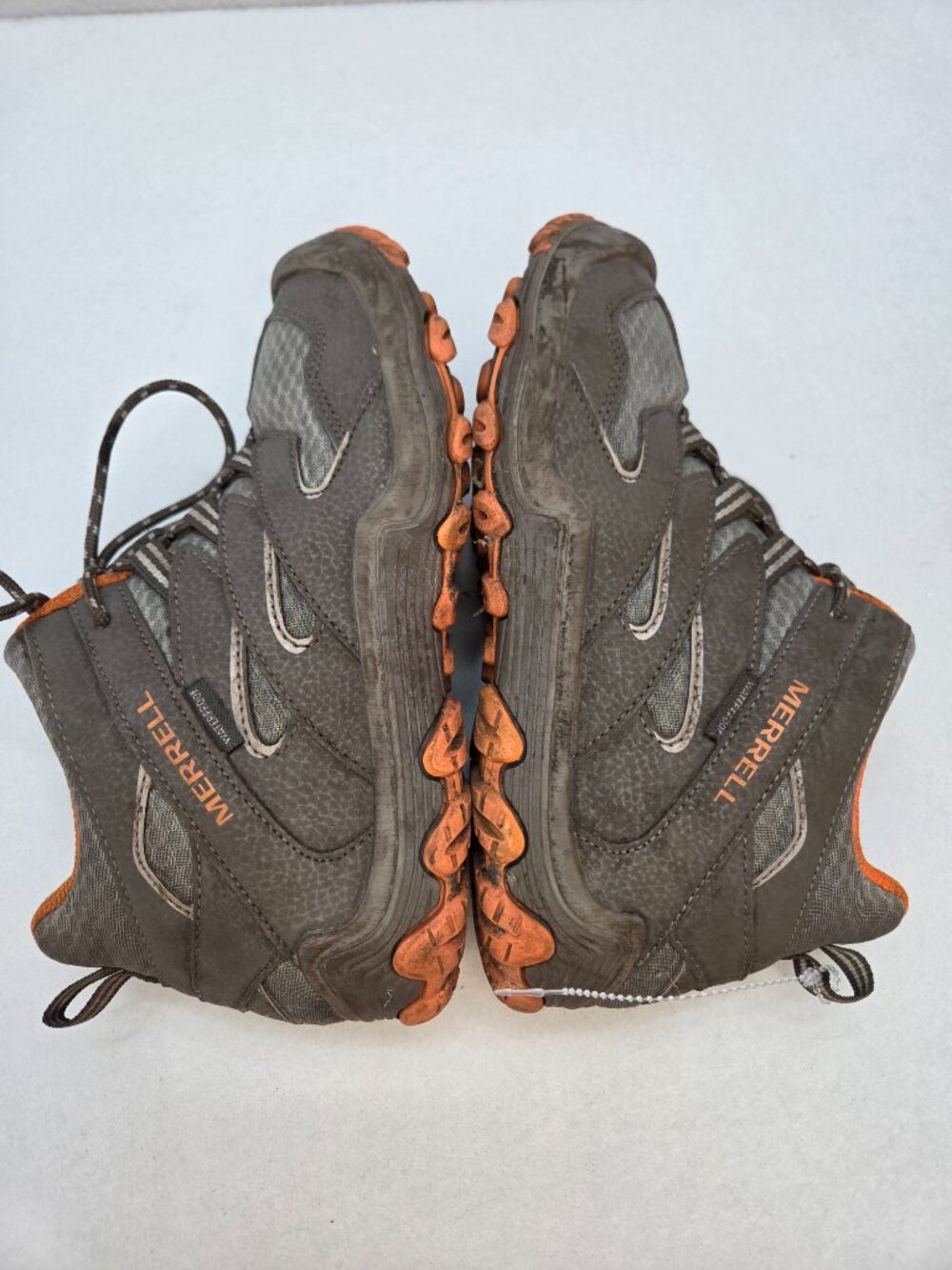 Merrell Kids Waterproof Mid Hiking Boots Gray Orange Size US 4.5 Youth - Picture 9 of 11